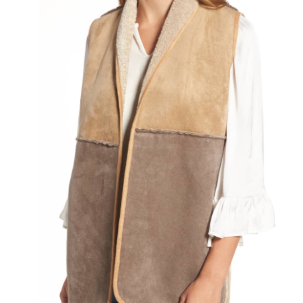Reversible faux shearling vest from Velvet